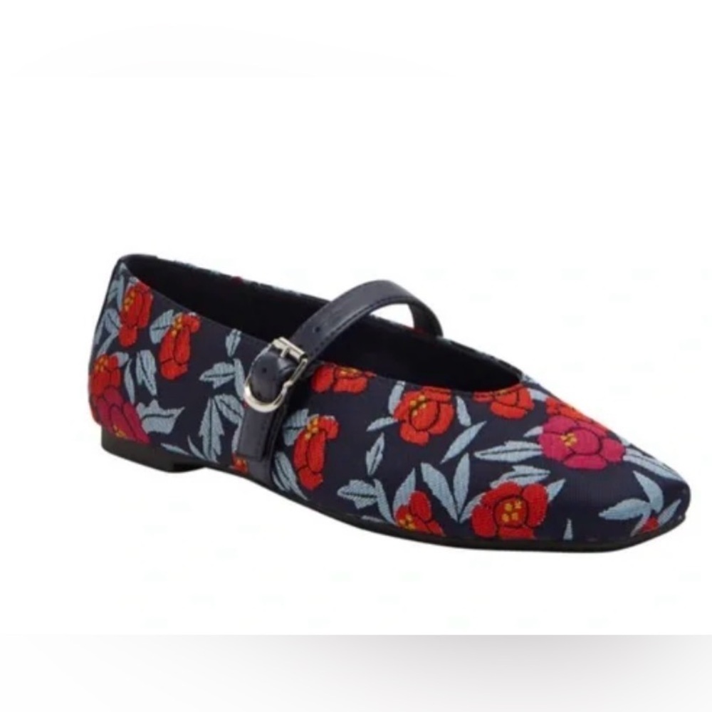 Katy Perry Collections Floral Flats - Navy and Red